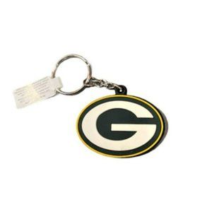 Green Bay Packers Flex Keychain NFL New in Team Colors with Key Ring NEW